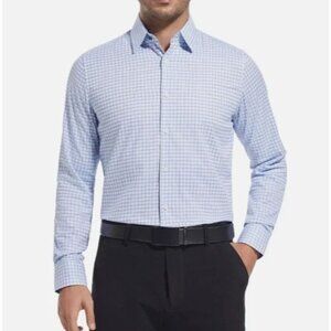 NWOT Duchamp London Men's 18/XXL  Slim Fit Checkered Long Sleeve Shirt